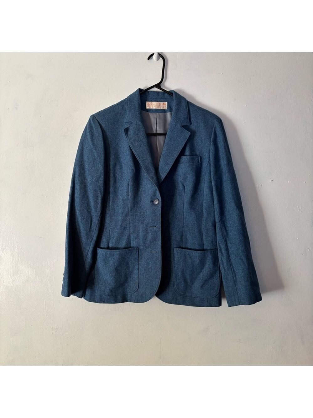 Vintage Pendleton Blue Virgin Wool Blazer Women’s M Career Office Jacket